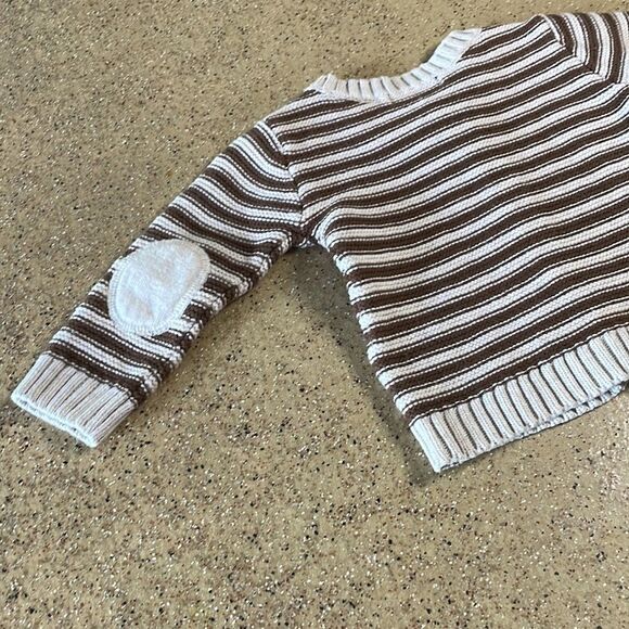 Wendy Bellissimo Baby Cotton Striped Cardigan Elbow Patches sz 6Mos - Picture 6 of 10